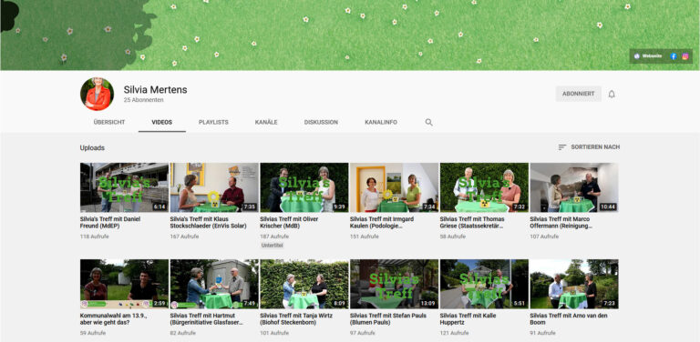 Silvias Treff auf YouTube